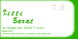 kitti barat business card